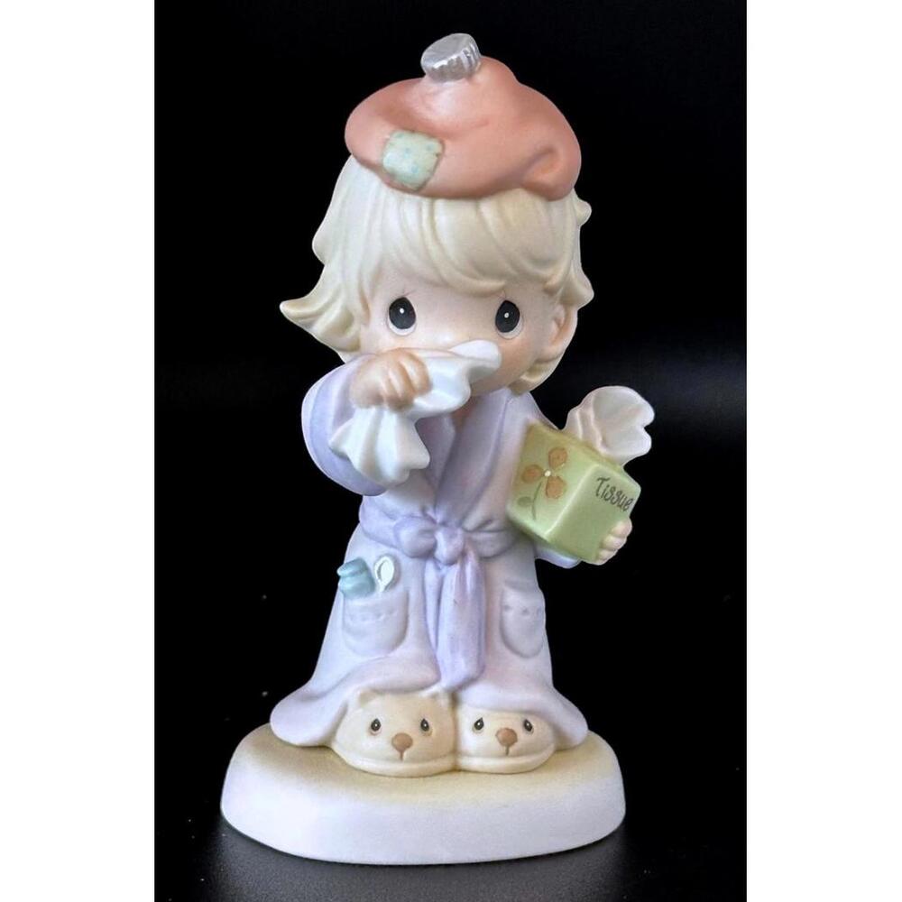 Precious Moments Bless You girl i Pajamas/carpet Slipper & Tissue Box